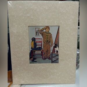 Norman Rockwell Boy Scouts Of America “Can’t Wait” Print 8x10 With Mat-New